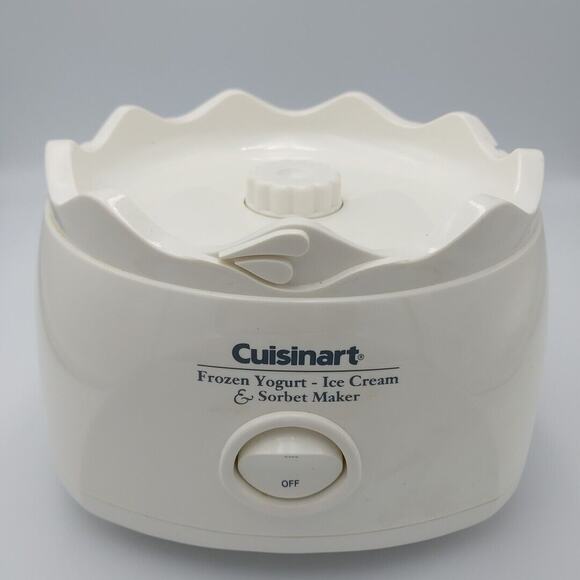 Cuisinart Ice-20 Frozen‎ Yogurt Ice Cream Sorbet Maker Motor Base White - TESTED - Picture 1 of 3